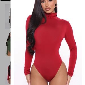 Fashion nova bodysuit burgundy